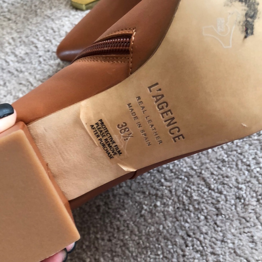 L'AGENCE Women's Tan Leather Shoes